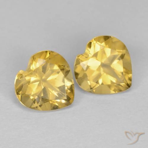 Shop natural 1.43ct 黄金色の黄色 シトリン gems, 心臓, from ブラジル at GemSelect. In stock, global shipping!