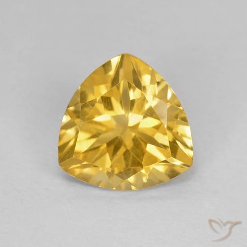 1.63ct 天然 ゴールド シトリン, トリリオン, VVS
