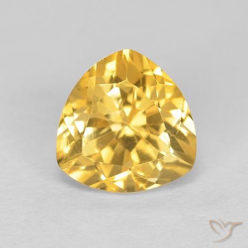 1.98ct 天然 ミディアムゴールド シトリン, トリリオン, VVS