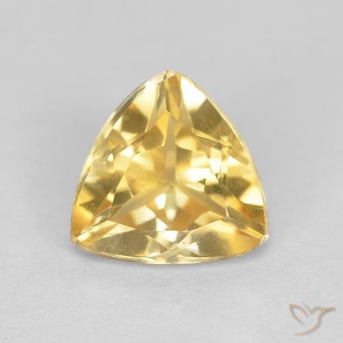 1.75ct 天然 ミディアムゴールド シトリン, トリリオン, VVS