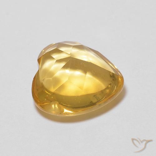 2.73カラットの天然ゴールデンオレンジシトリン（9.2×9.1 mm・ハート型）