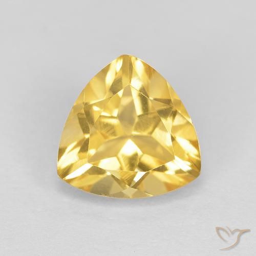 1.72ct 天然 ミディアムゴールド シトリン, トリリオン, VVS