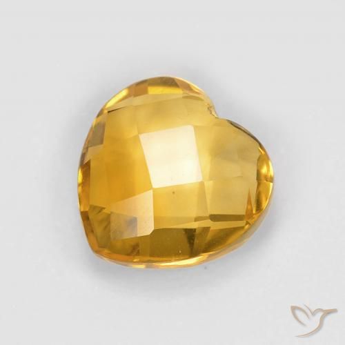 1.81ct 天然 ダークゴールデン シトリン, 心臓, VVS