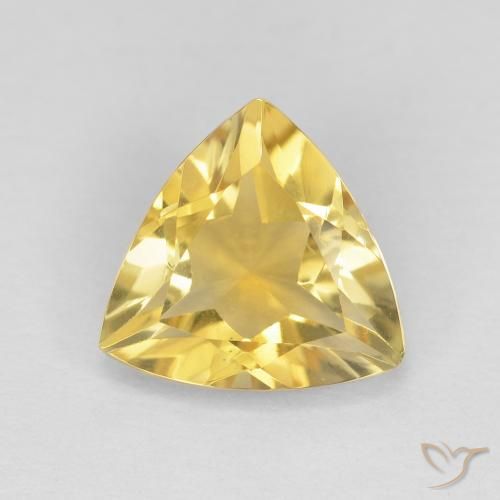 1.54ct 天然 明るいゴールド シトリン, トリリオン, VVS
