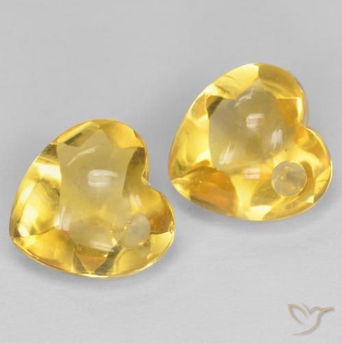 Shop natural 5.73ct 薄いゴールデンイエロー シトリン gems, 心臓, from ブラジル at GemSelect. In stock, global shipping!