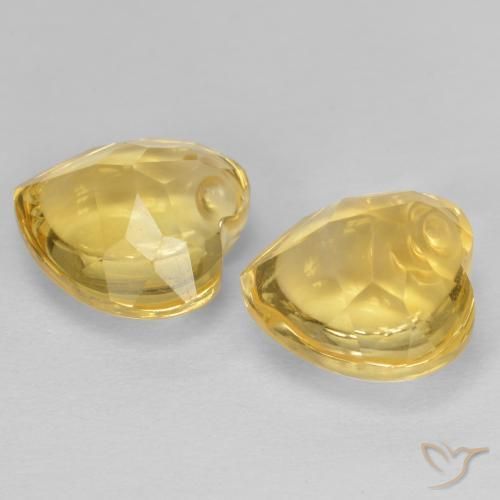 Shop natural 5.73ct 薄いゴールデンイエロー シトリン gems, 心臓, from ブラジル at GemSelect. In stock, global shipping!