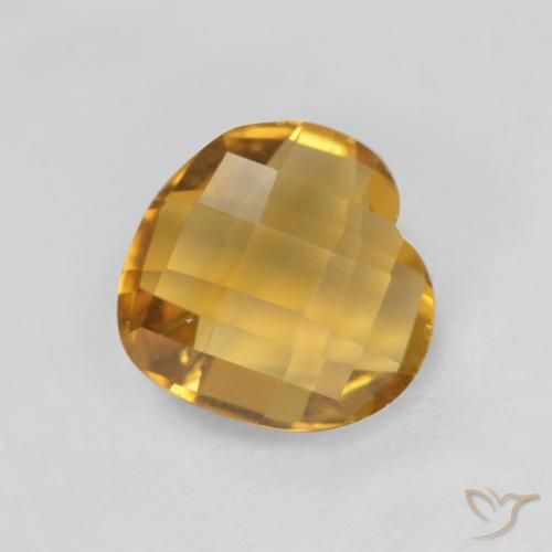 1.65ct 天然 ダークゴールデン シトリン, 心臓, VVS