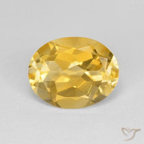 3.09ct 天然 ゴールド シトリン, 楕円形, VVS