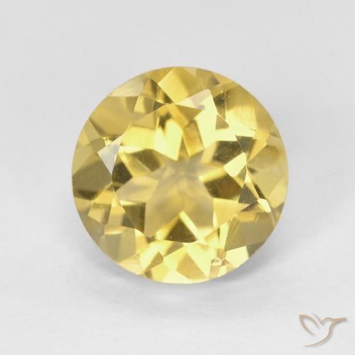 1.94ct 天然 アーシーイエロー シトリン, ラウンド, VVS