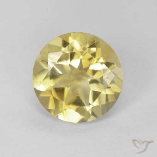 1.75ct 天然 黄色がかったゴールド シトリン, ラウンド, VVS