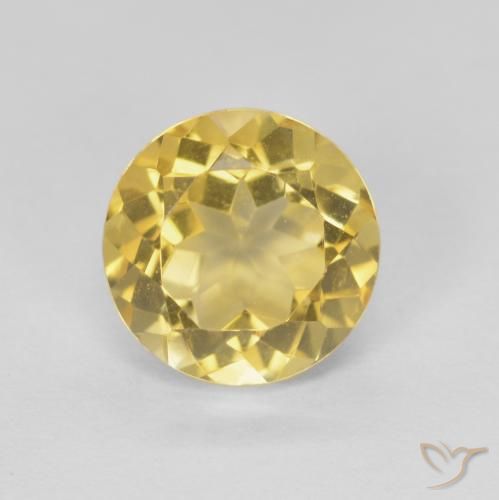 1.86ct 天然 ゴールド シトリン, ラウンド, VVS