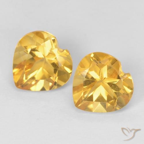 1.46ctw 天然 Medium Dark-Golden シトリン, 心臓, VVS, Photo A