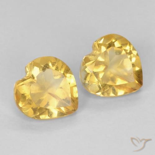 Shop natural 1.41ct ミディアムゴールド シトリン gems, 心臓, from ブラジル at GemSelect. In stock, global shipping!