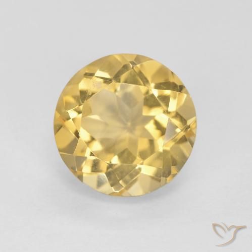 1.81ct 天然 ゴールド シトリン, ラウンド, VVS