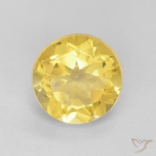 1.85ct 天然 トスカーナイエロー シトリン, ラウンド, VVS