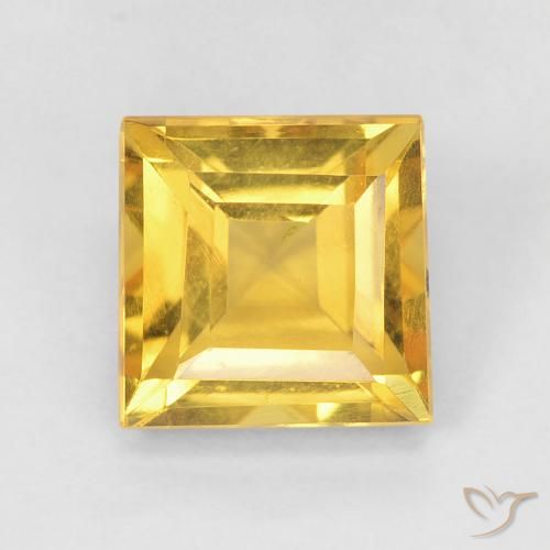 1.22ct 天然 ゴールド シトリン, 四角形, VVS-VS