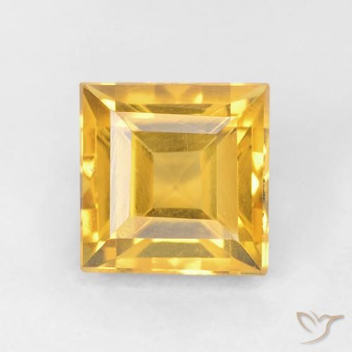 1.09ct 天然 ゴールド シトリン, 四角形, VVS-VS