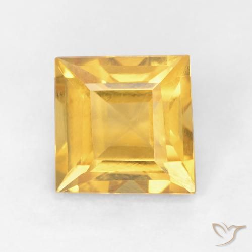 1.06ct 天然 ゴールドオレンジ シトリン, 四角形, VVS-VS