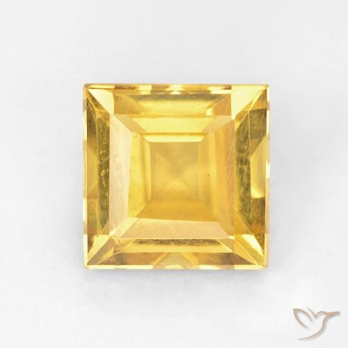 1.05ct 天然 ゴールド シトリン, 四角形, VVS-VS