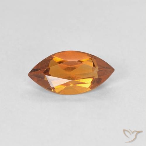 0.53ct 天然 ミディアムオレンジ シトリン, マーキーズ, VVS-VS