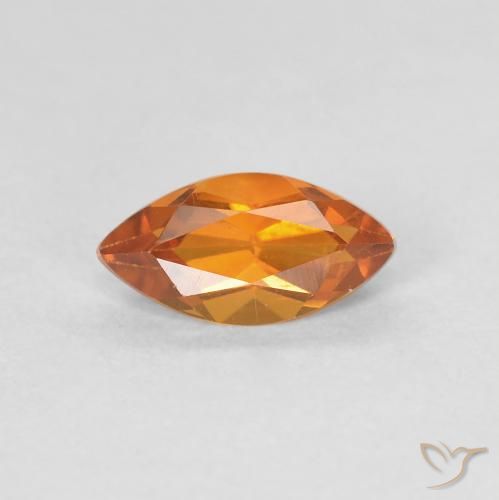 0.58ct 天然 ミディアムオレンジ シトリン, マーキーズ, VVS-VS