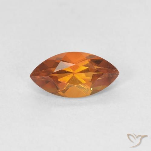 0.56ct 天然 ディープオレンジ シトリン, マーキーズ, VVS-VS