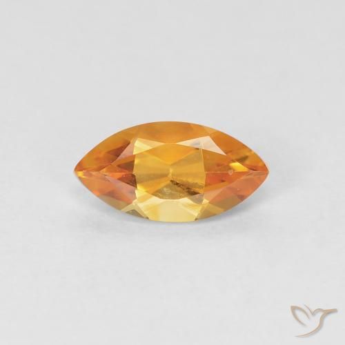 0.51ct 天然 アプリコットオレンジ シトリン, マーキーズ, VVS