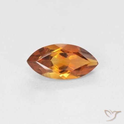0.57ct 天然 オレンジブラウン シトリン, マーキーズ, VVS