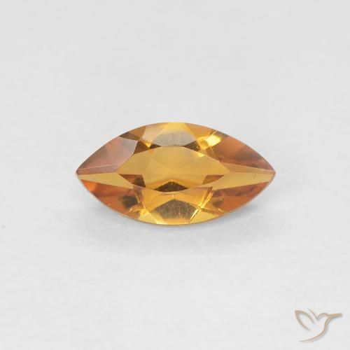 0.57ct 天然 オレンジブラウン シトリン, マーキーズ, VVS