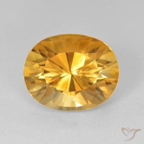 4.50ct 天然 Medium Dark-Golden シトリン, 楕円形, VVS