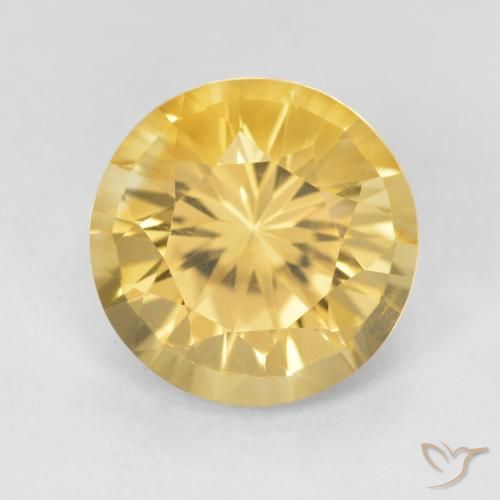 4.68ct 天然 ミディアムゴールド シトリン, ラウンド, VVS