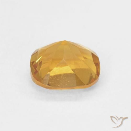 0.49カラットの天然Medium Light-Goldenシトリン、クッション、VVS-VS