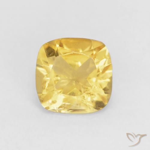 0.53ct 天然 ミディアムゴールデン シトリン, クッション, VS