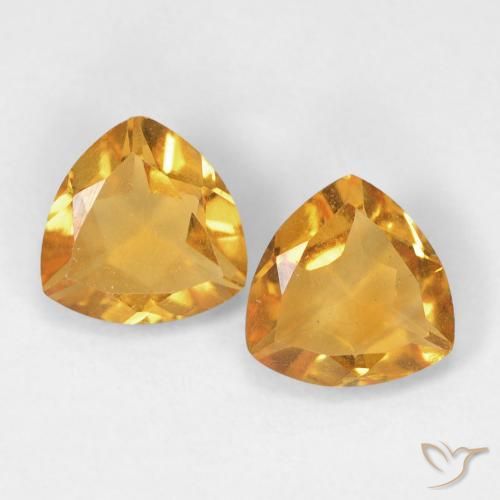 1.27ctw 天然 Medium Light-Golden シトリン, トリリオン, VVS-VS