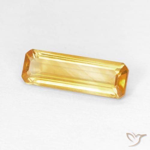 1.14カラットの天然Medium Dark-Goldenシトリン、八角形 / エメラルドカット、VVS-VS