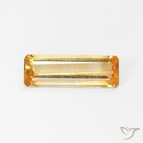 1.26ct 天然 オレンジゴールド シトリン, エメラルドカット, VVS-VS