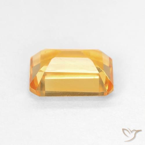 1.48カラットの天然Medium Light Orange-Goldシトリン、八角形 / エメラルドカット、VVS-VS