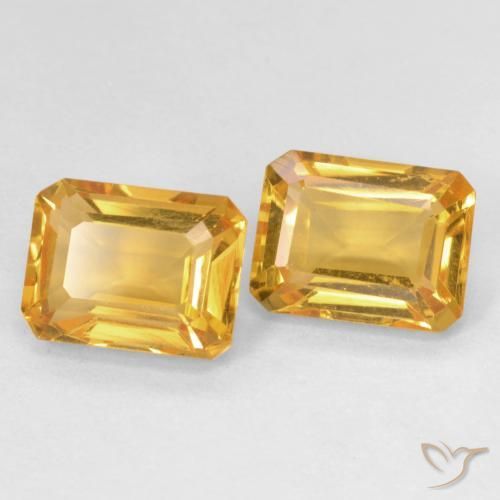Shop natural 3.07ct Medium Light Orange-Gold シトリン gems, 八角形 / エメラルドカット, from ブラジル at GemSelect. In stock, global shipping!