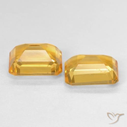 Shop natural 3.07ct Medium Light Orange-Gold シトリン gems, 八角形 / エメラルドカット, from ブラジル at GemSelect. In stock, global shipping!