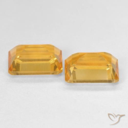 Shop natural 2.91ct Medium Light Orange-Gold シトリン gems, 八角形 / エメラルドカット, from ブラジル at GemSelect. In stock, global shipping!