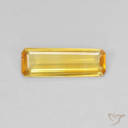 0.94ct 天然 明るいゴールド シトリン, エメラルドカット, VVS
