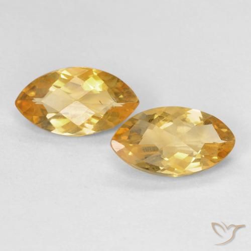 1.71ctw 天然 Medium Light-Golden シトリン, マーキーズ, VS