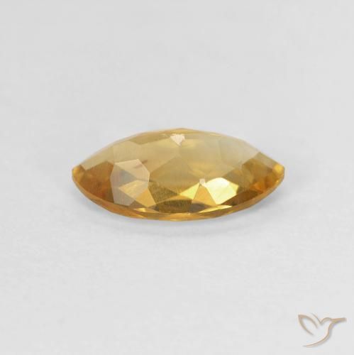 0.87カラットの天然Medium Light-Goldenシトリン、マーキーズ、VVS-VS