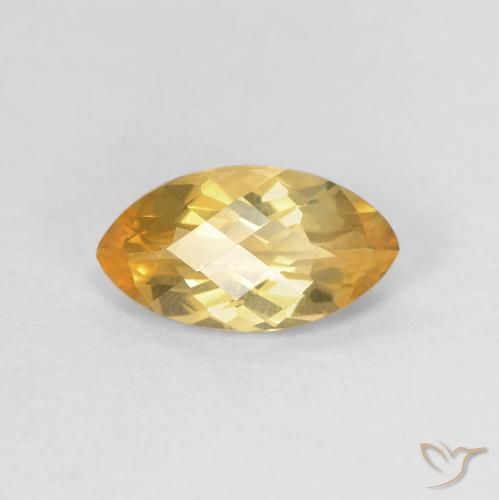 0.90ct 天然 Medium Light-Golden シトリン, マーキーズ, VVS-VS