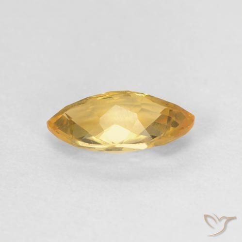 0.90カラットの天然Medium Light-Goldenシトリン、マーキーズ、VVS-VS