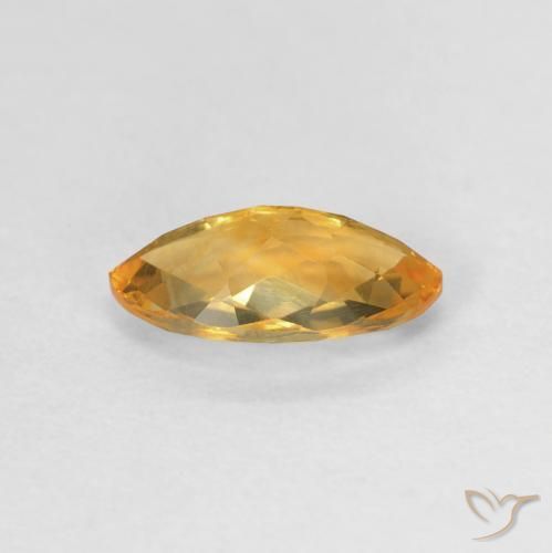0.89カラットの天然Medium Light-Goldenシトリン、マーキーズ、VVS-VS