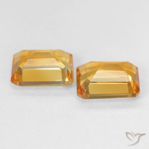 Shop natural 2.82ct Medium Light Orange-Gold シトリン gems, 八角形 / エメラルドカット, from ブラジル at GemSelect. In stock, global shipping!