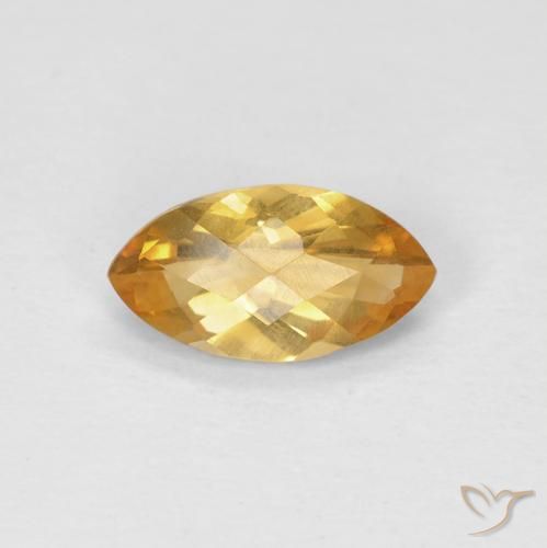 0.81ct 天然 Medium Light Orange-Gold シトリン, マーキーズ, VS