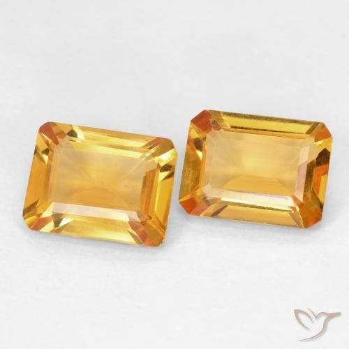 Shop natural 2.58ct Medium Light Orange-Gold シトリン gems, 八角形 / エメラルドカット, from ブラジル at GemSelect. In stock, global shipping!