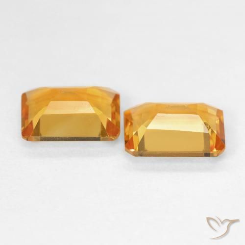 Shop natural 2.58ct Medium Light Orange-Gold シトリン gems, 八角形 / エメラルドカット, from ブラジル at GemSelect. In stock, global shipping!